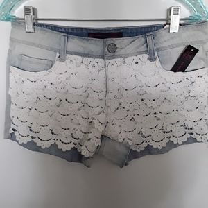 No Boundaries Crochet Front Shorts